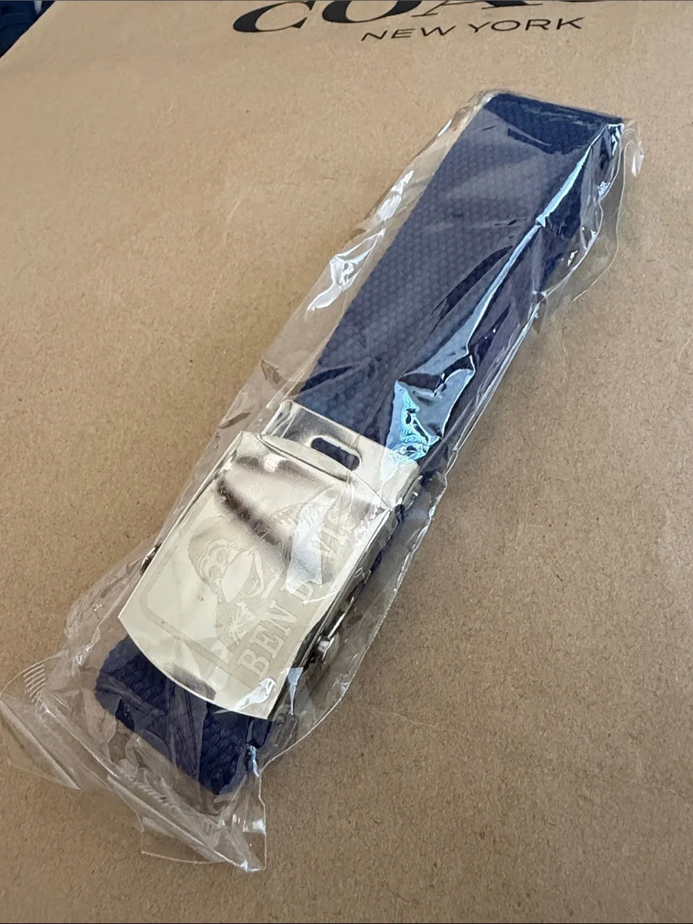 Navy blue Ben Davis cotton web belt